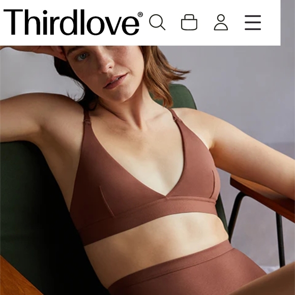 ThirdLove X Kit Undergarments Soft Wireless Bra / Bralette in Brown - Size Small - Picture 2 of 10